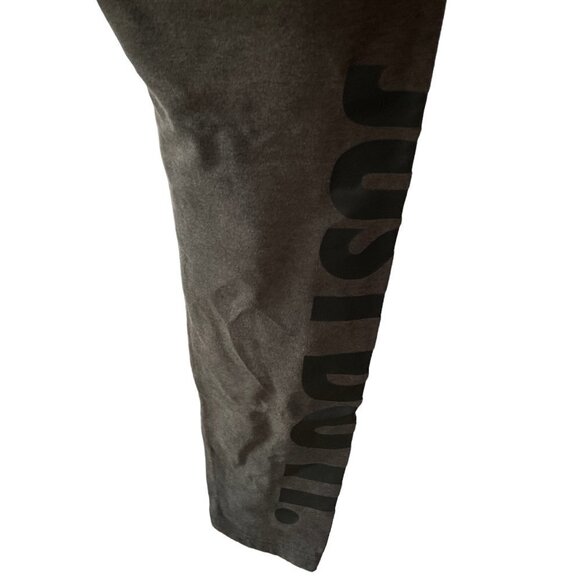 Nike Just Do It Leggings Logo Band Just Do It Pant Leg Text Olive Green Stretchy - Picture 3 of 12